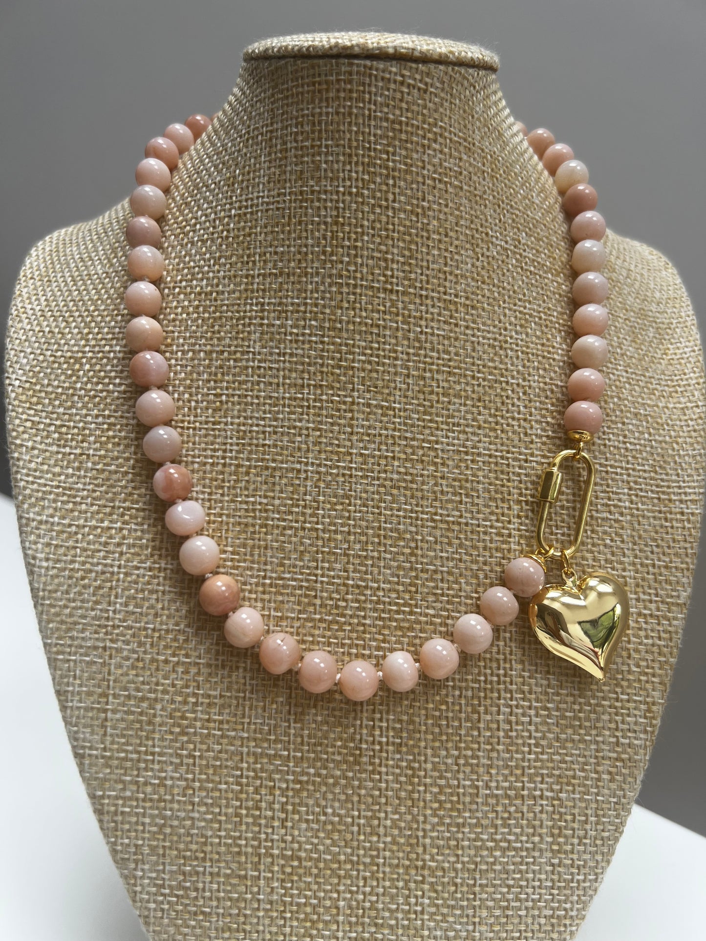 Coco (Puffs) Necklace - Pink Opals