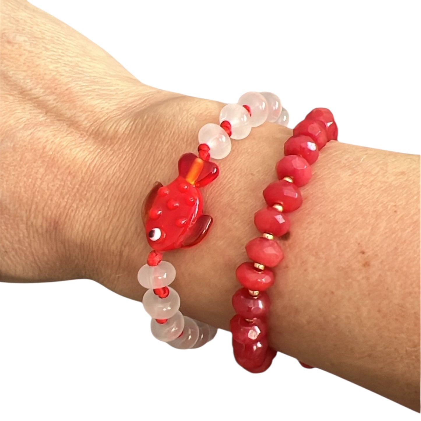 Rider Red Chalcedony Gemstone Bracelet