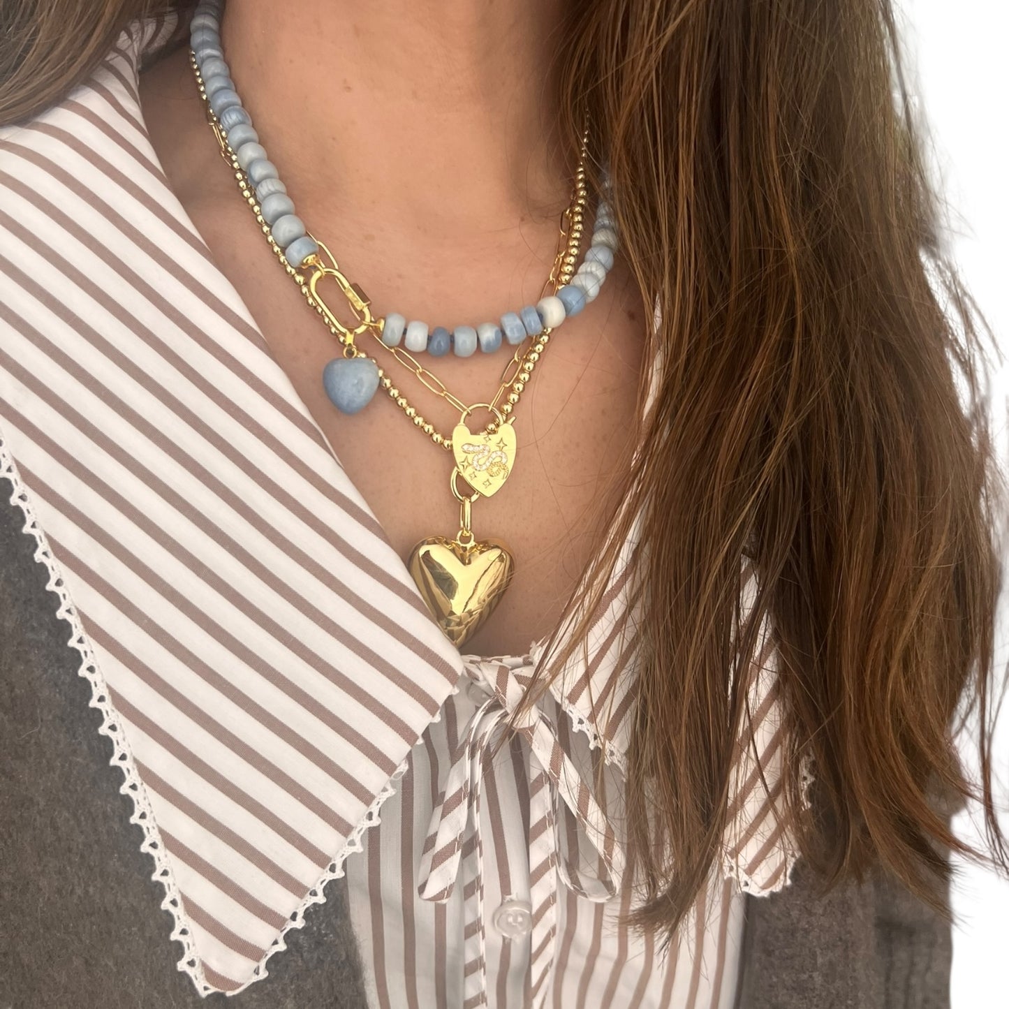 Ana-Maria Denim Blue Opal Necklace