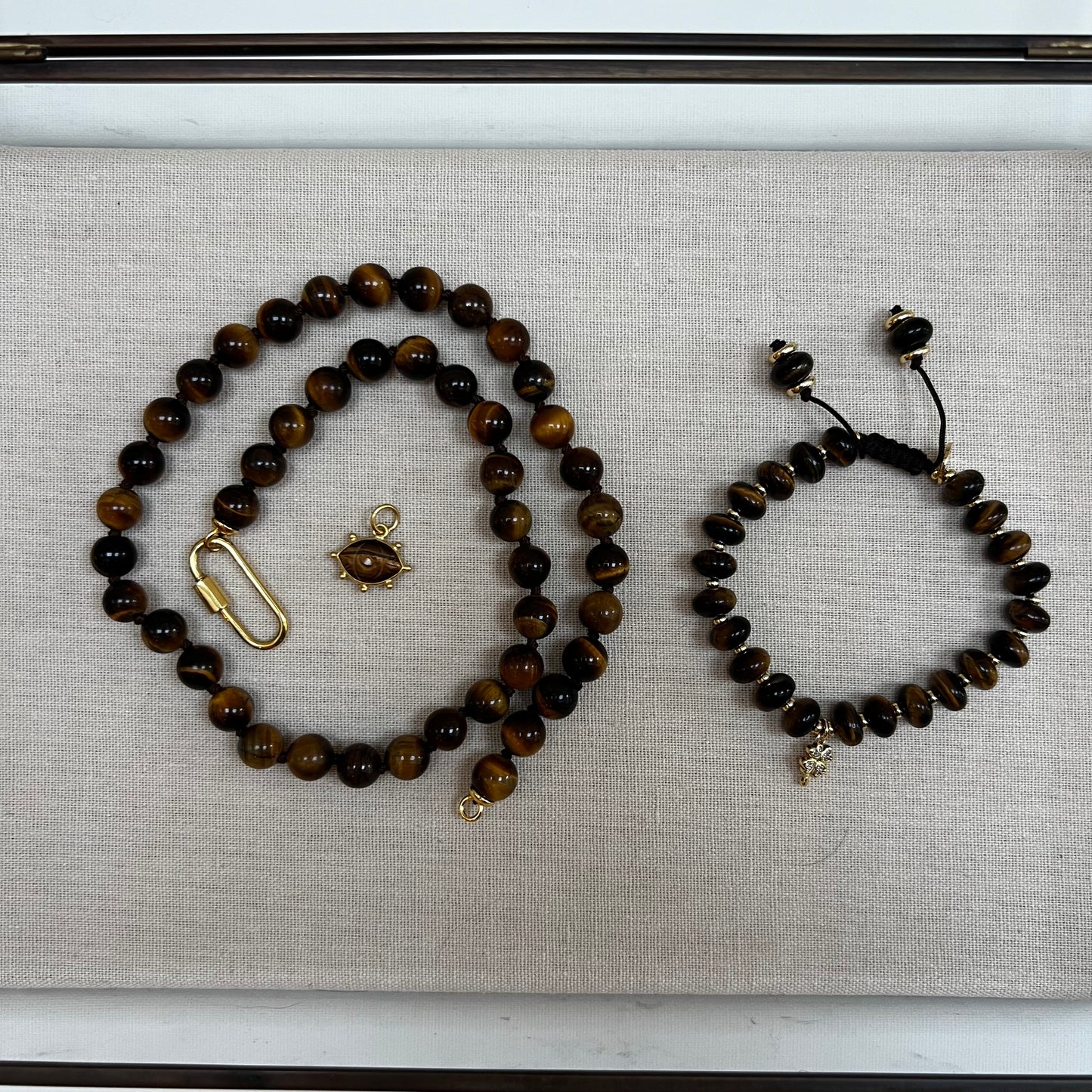 Coco (Puffs) Necklace - Tigers Eye