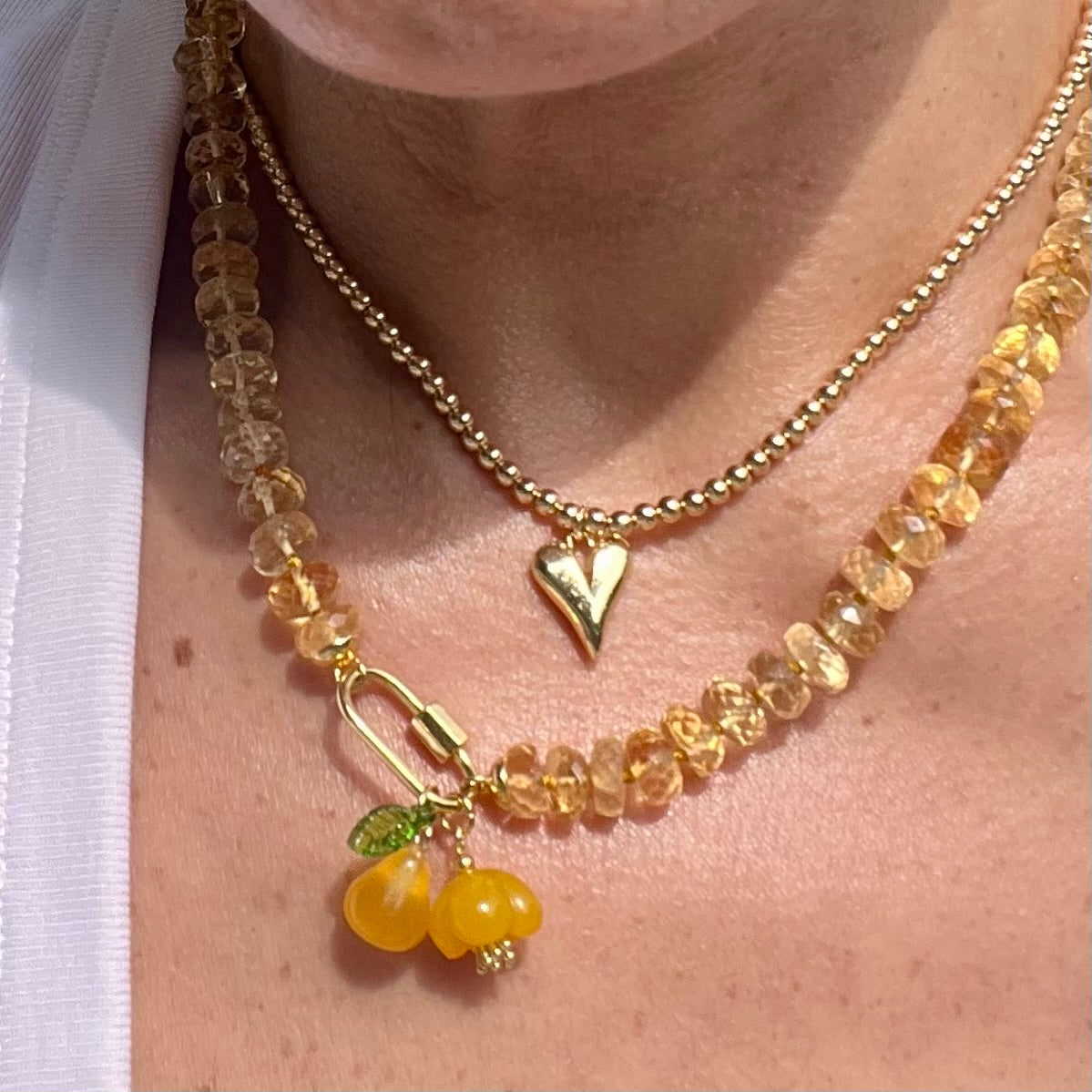 Donna Gold Heart Choker