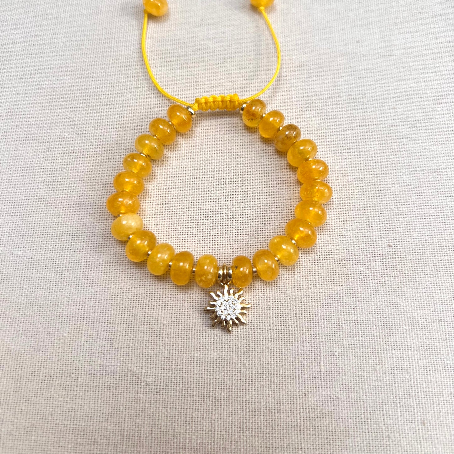 Rider Yellow Chalcedony Gemstone Bracelet