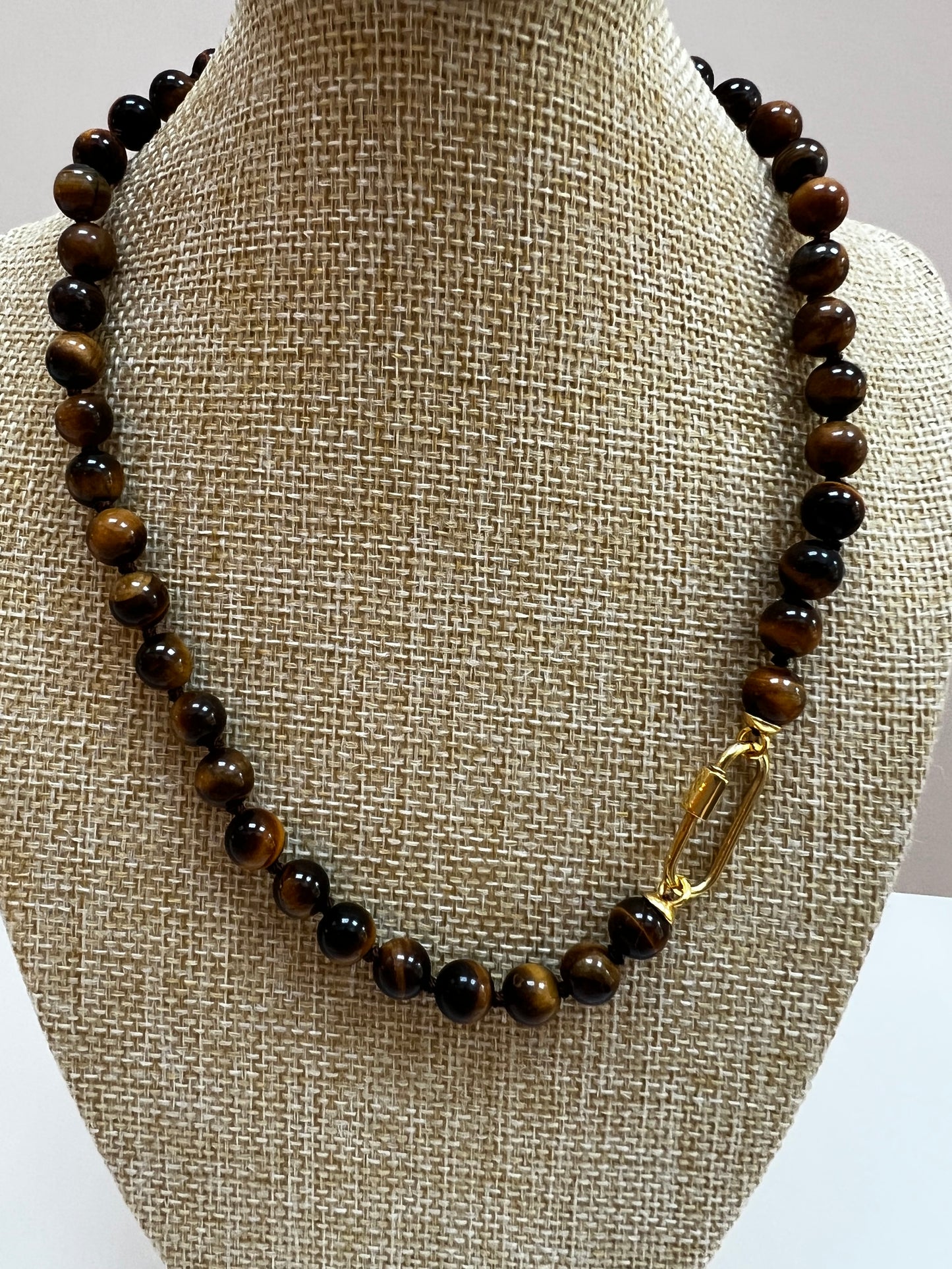 Coco (Puffs) Necklace - Tigers Eye