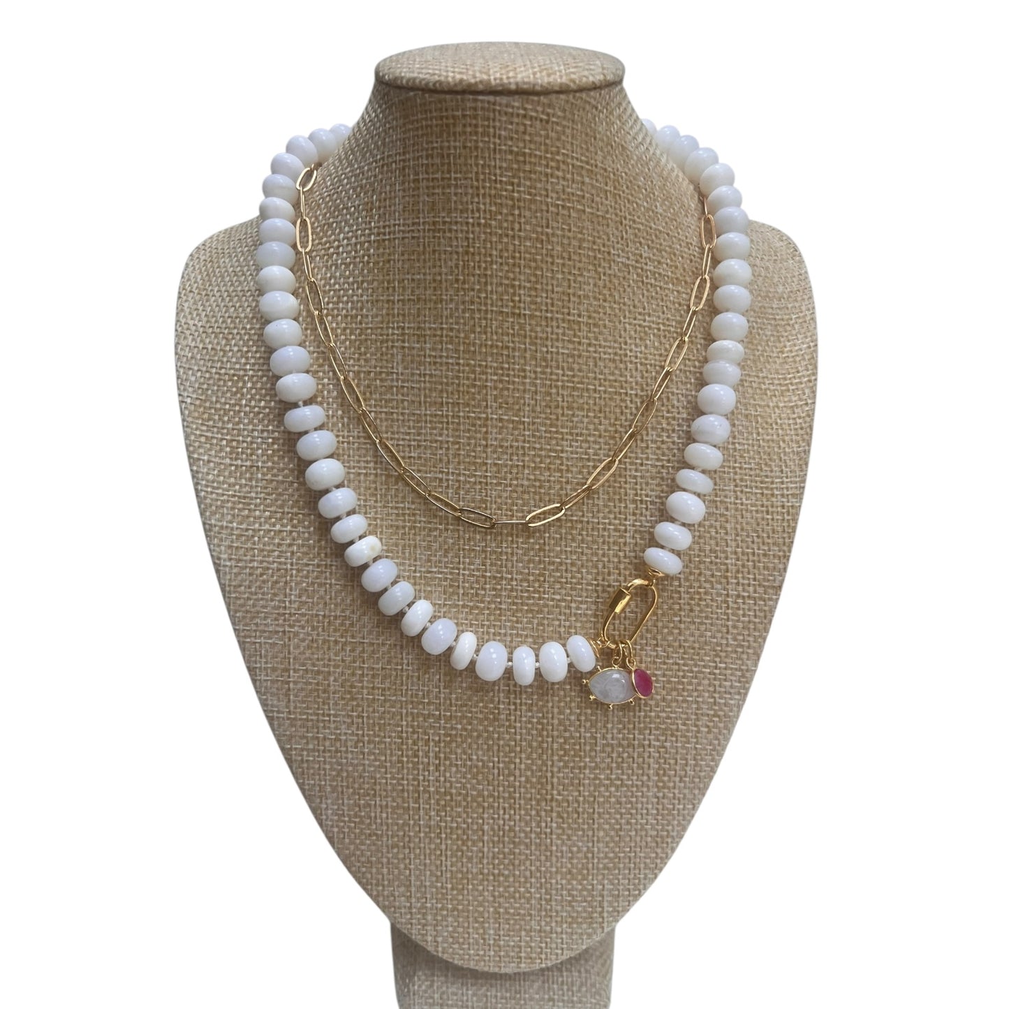 Ana-Maria White Opal Necklace