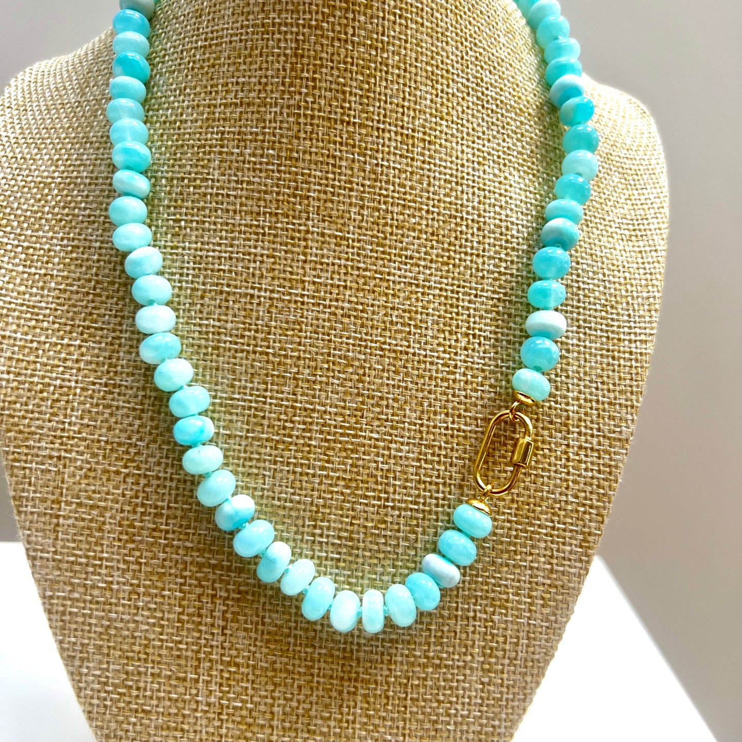 Ana-Maria Aqua Blue Opal Necklace