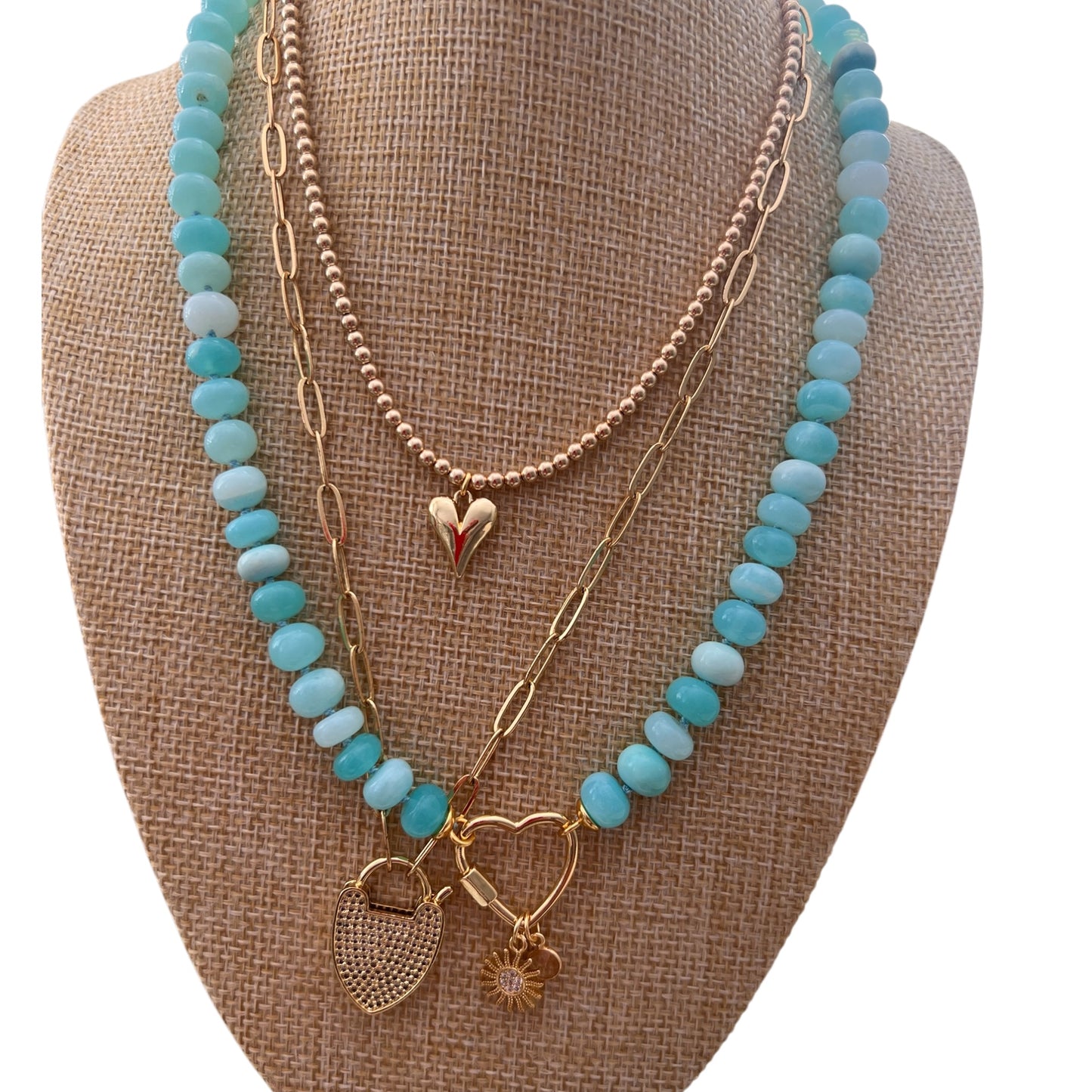 Ana-Maria Aqua Blue Opal Necklace