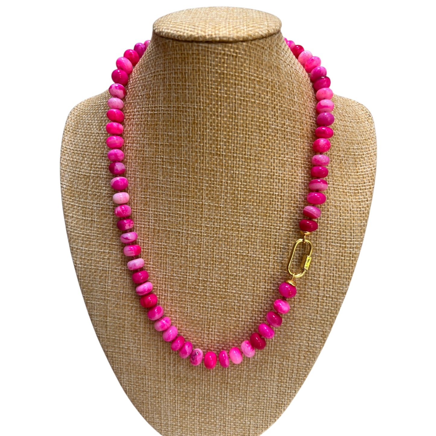 Ana-Maria Hot Pink Opal Necklace