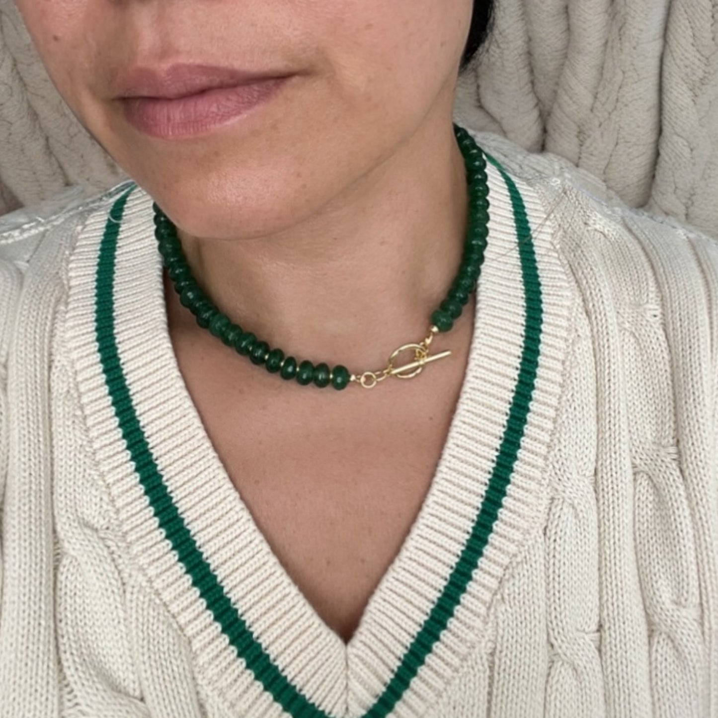 Kelly - Emerald Green Quartz Necklace