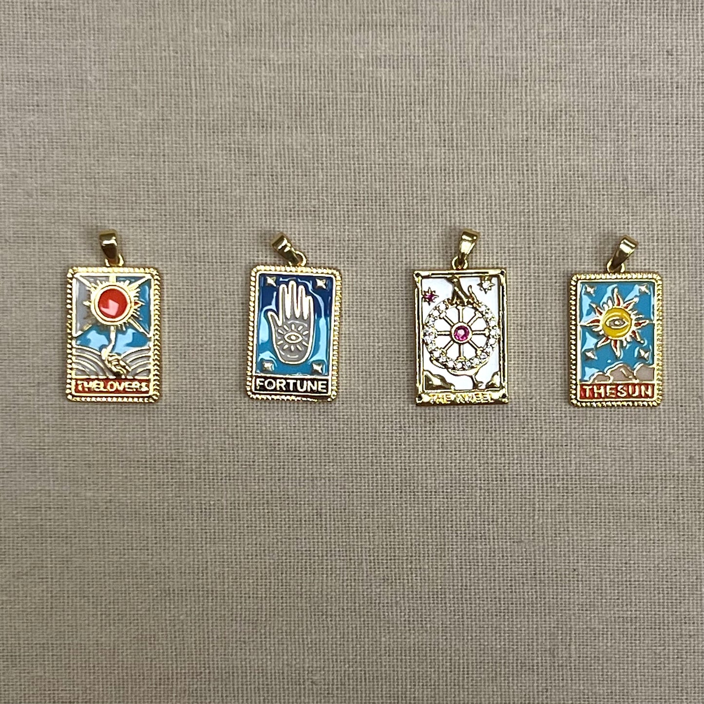 Fortune Tarot Card Charm (White)