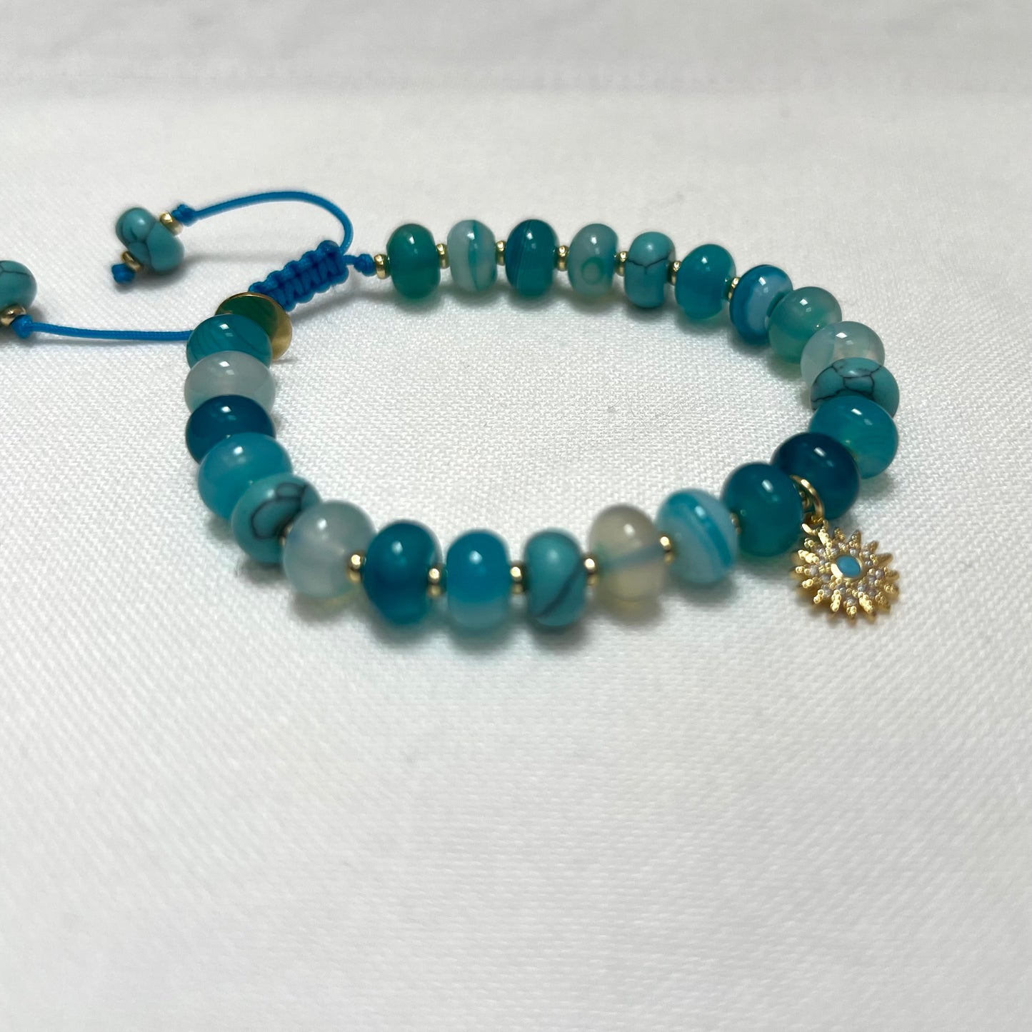 Rider Blue Agate Gemstone Bracelet