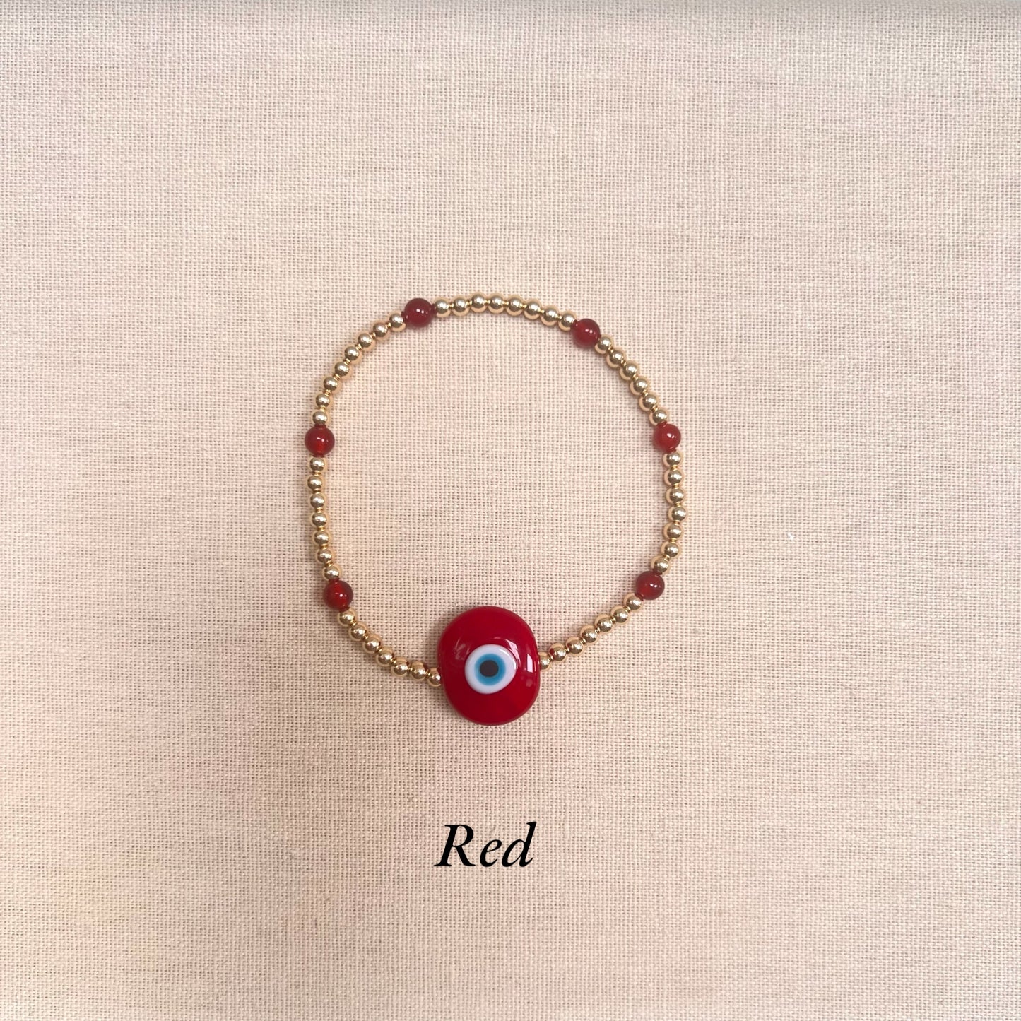 Eda Gold Bauble and Gemstone Evil Eye Bracelet