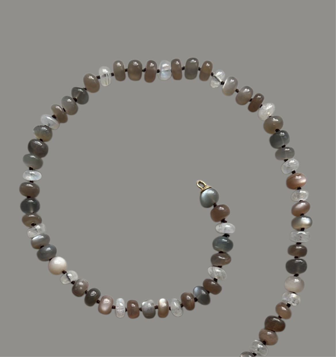 Ana-Maria Mocha Moonstone Gemstone Necklace