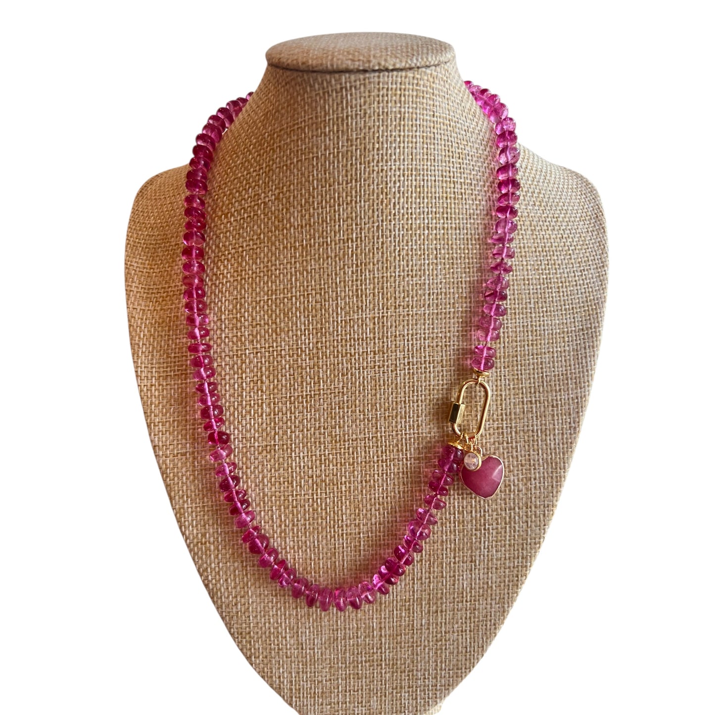 Ana-Maria Hot Pink Topaz Necklace