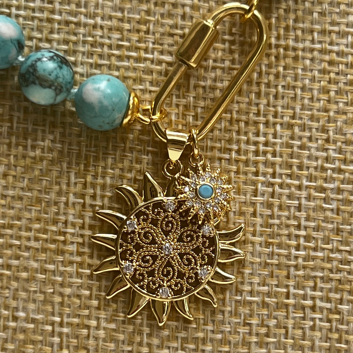 Coco (Puffs) Necklace - Turquoise