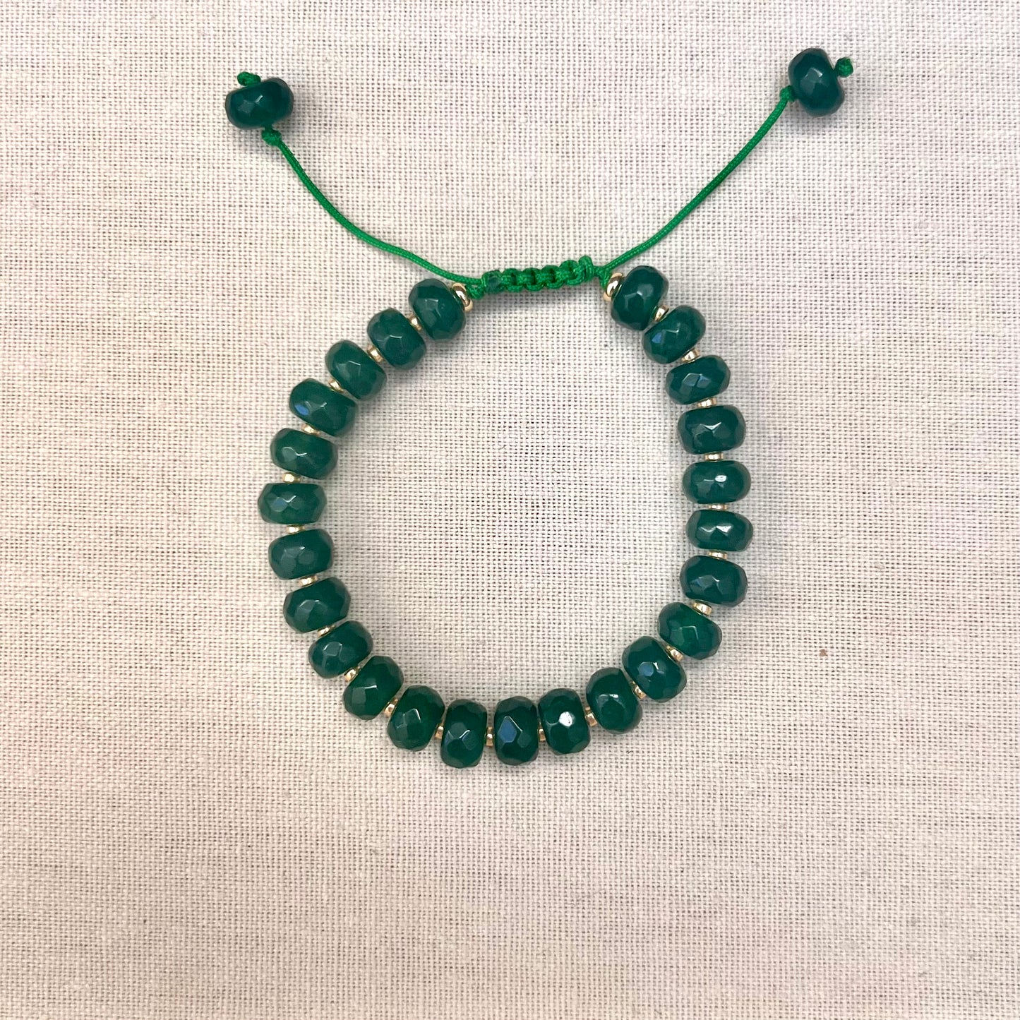 Rider Emerald Green Gemstone Bracelet