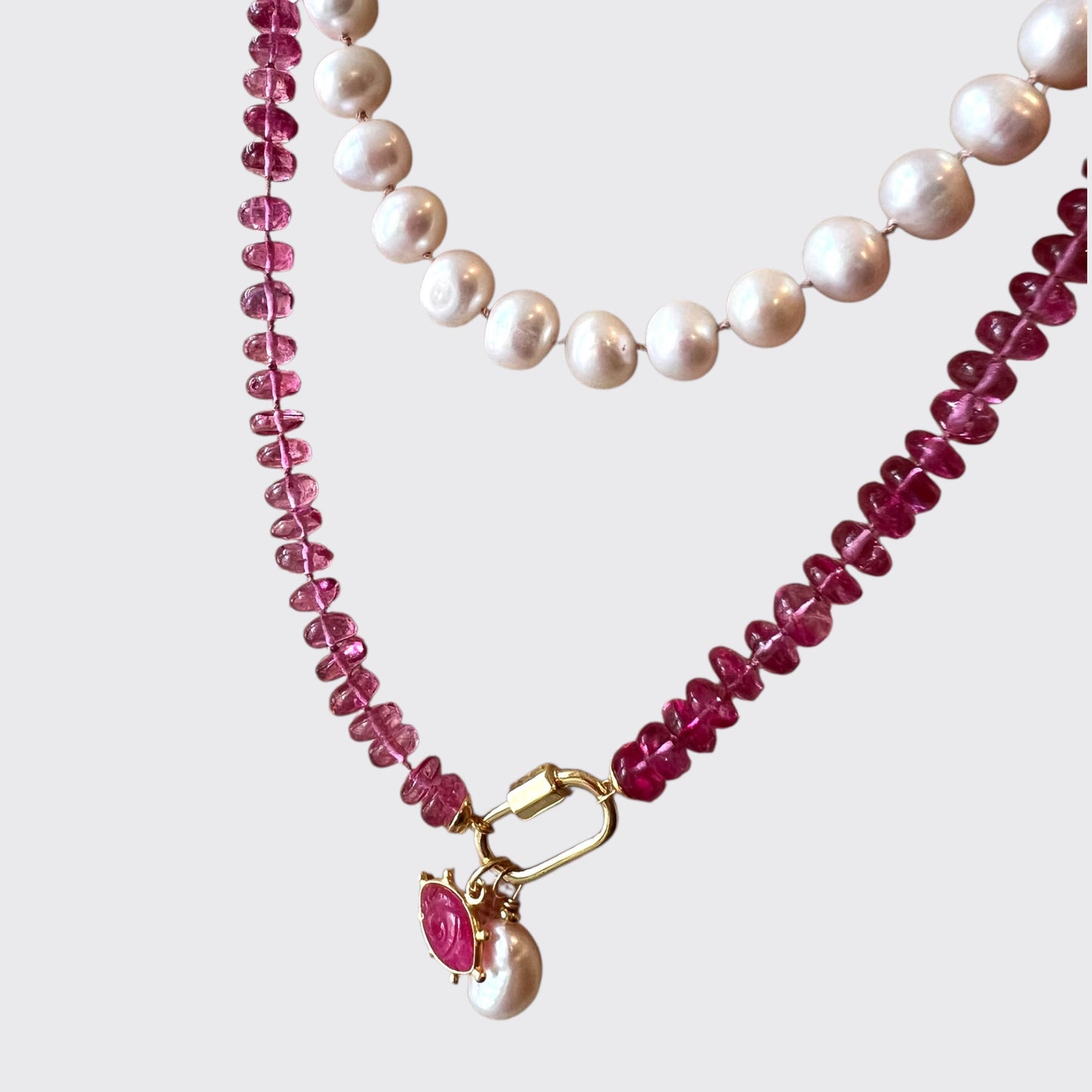 Ana-Maria Hot Pink Topaz Necklace