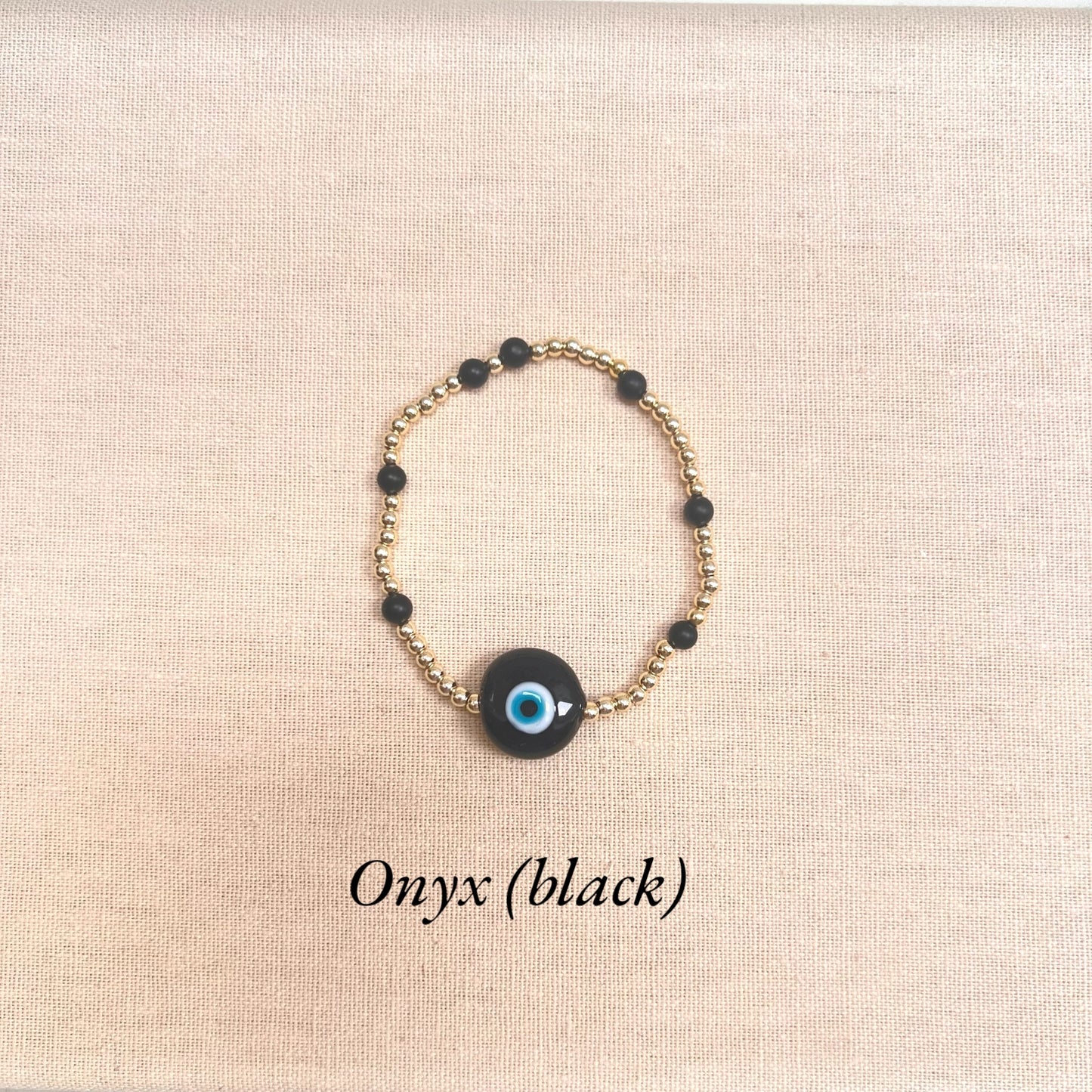 Eda Gold Bauble and Gemstone Evil Eye Bracelet