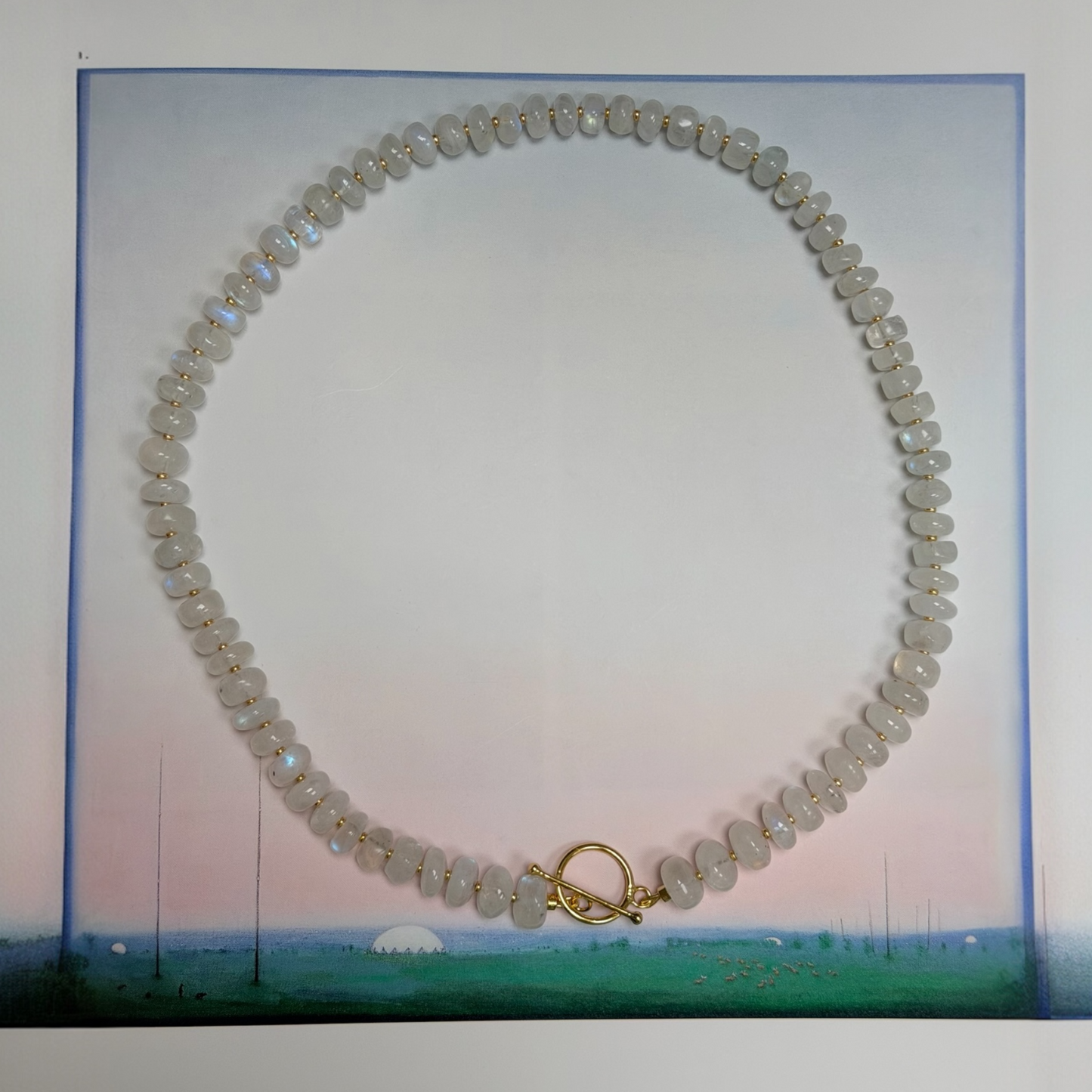 Kelly Moonstone Beaded Necklace - Intuition and Feminine Energy