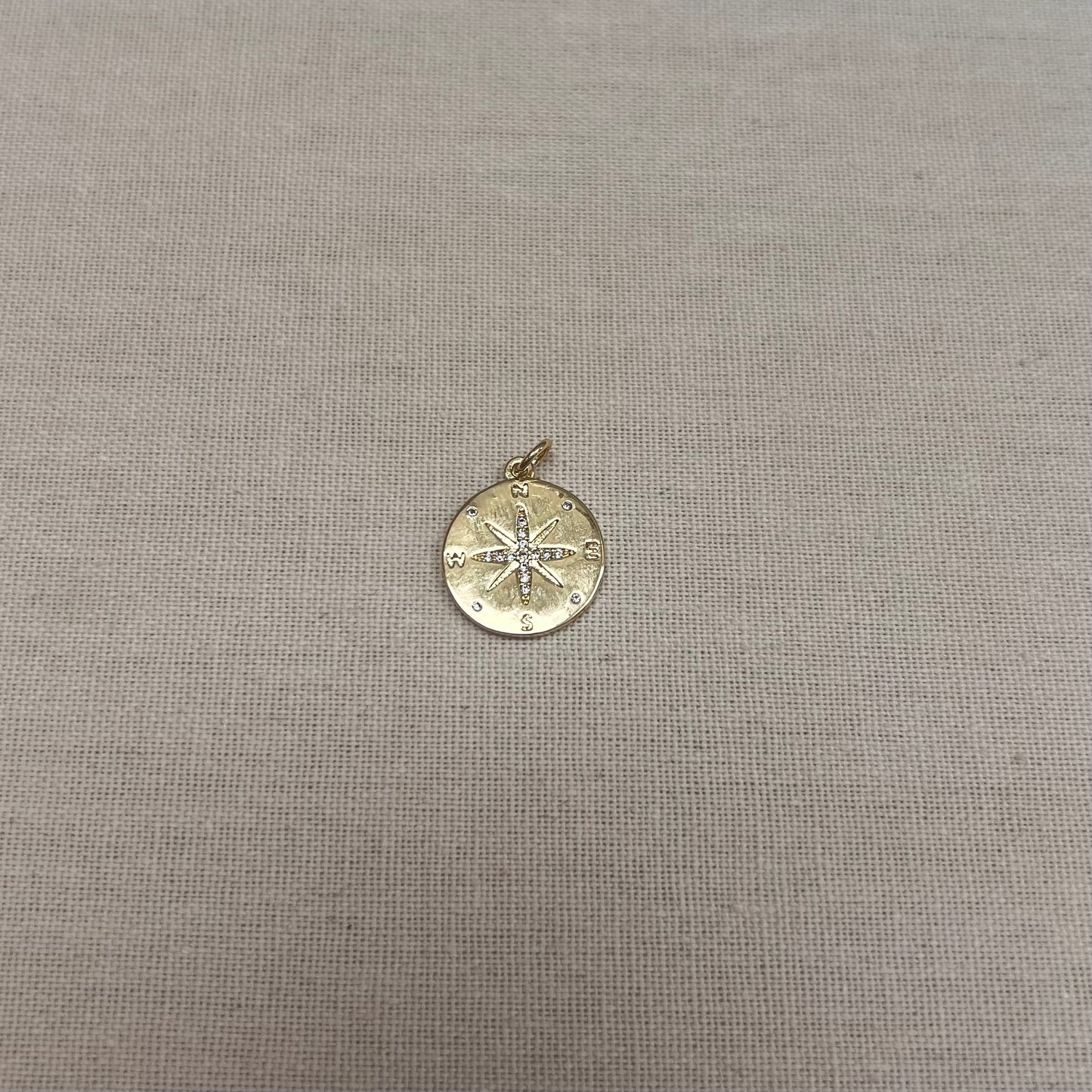 Gold Compass Charm