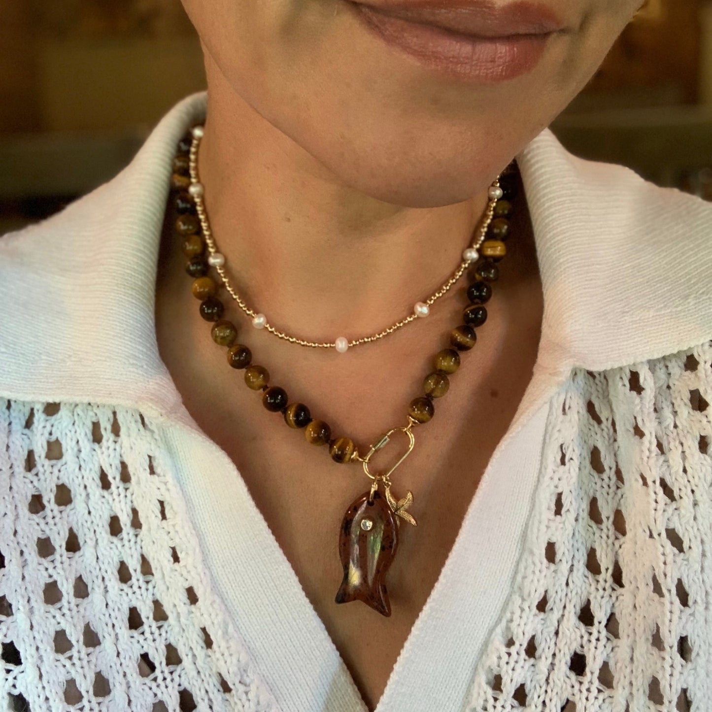 Jumbo Gemstone Fish Charms - Abundance