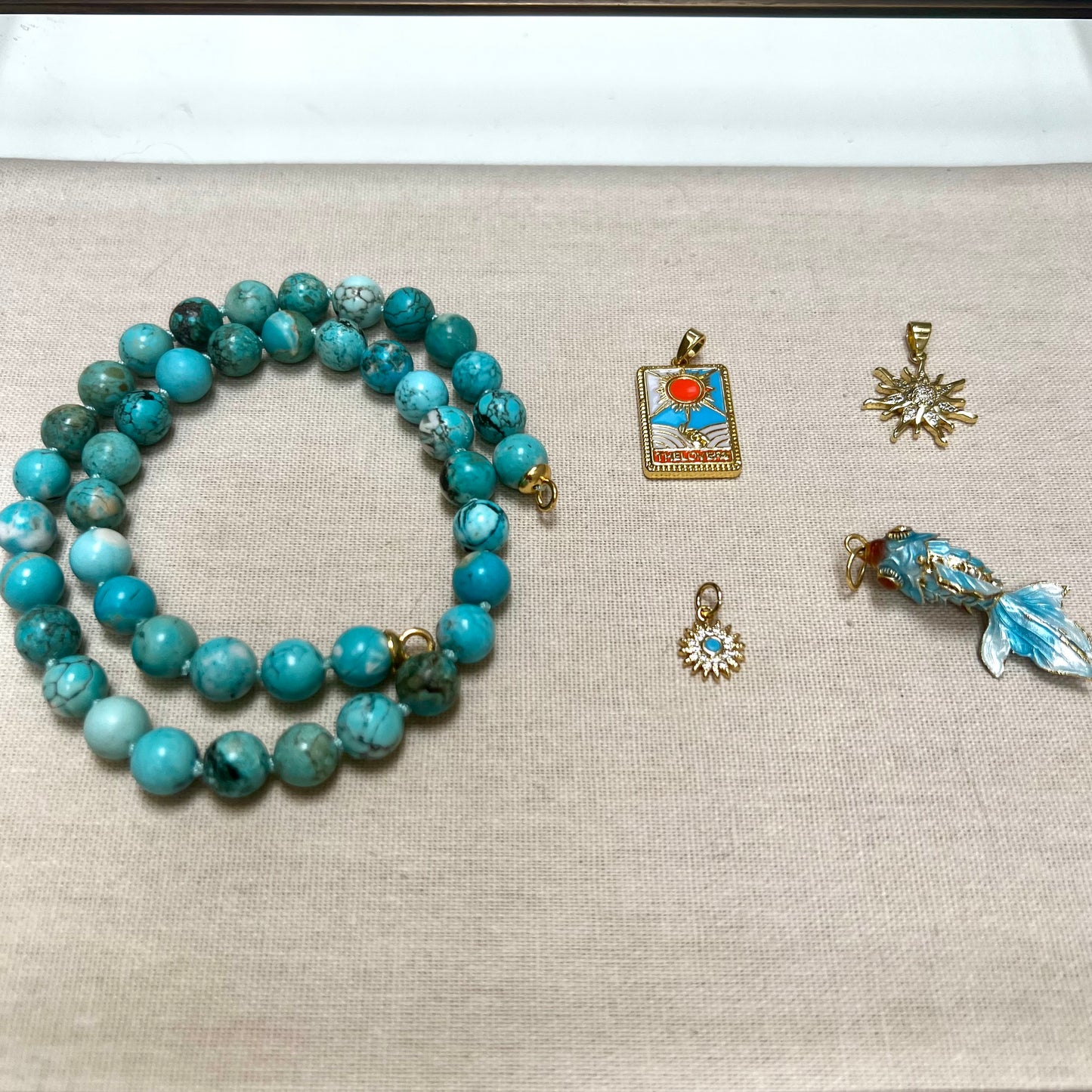 Coco (Puffs) Necklace - Turquoise