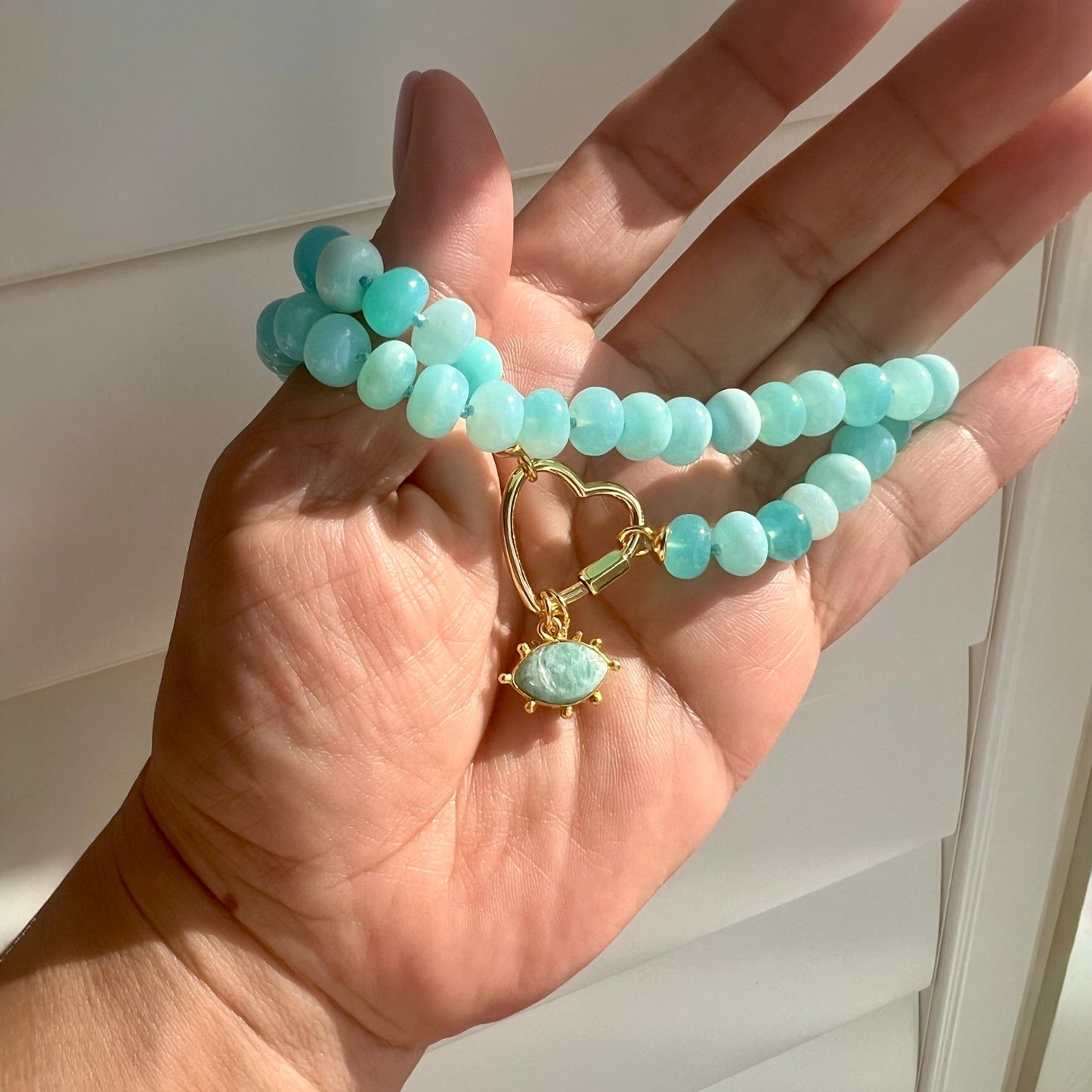 Ana-Maria Aqua Blue Opal Necklace