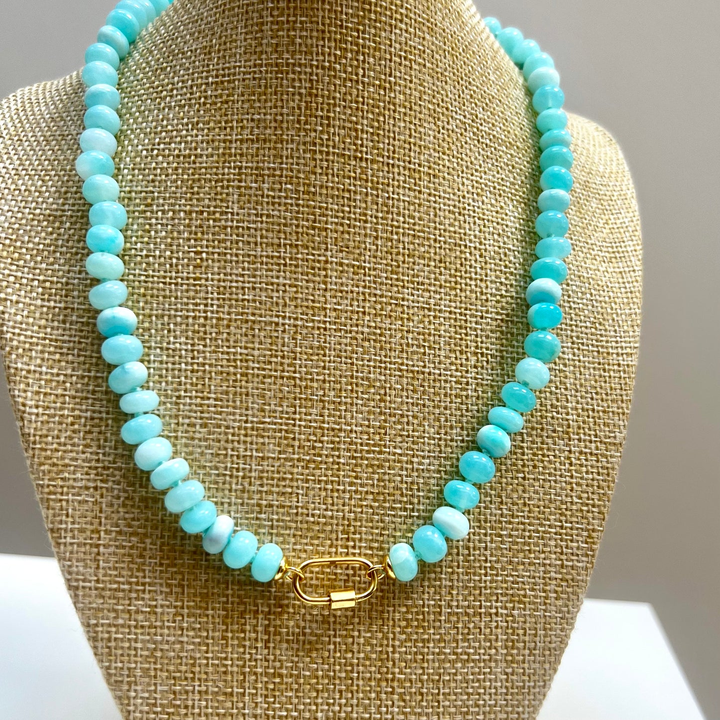Ana-Maria Aqua Blue Opal Necklace