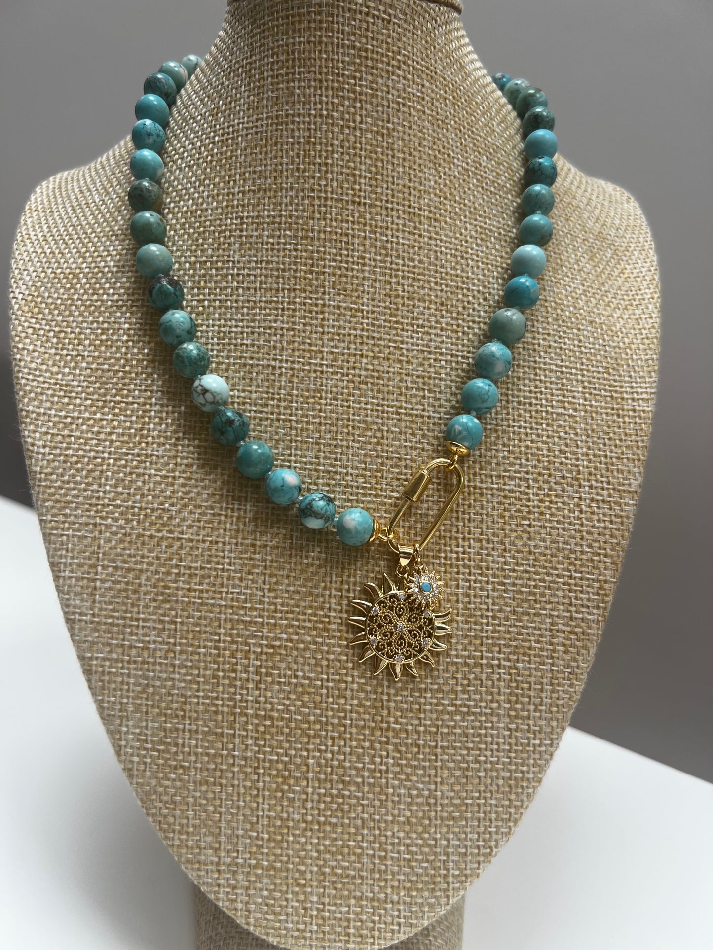 Coco (Puffs) Necklace - Turquoise