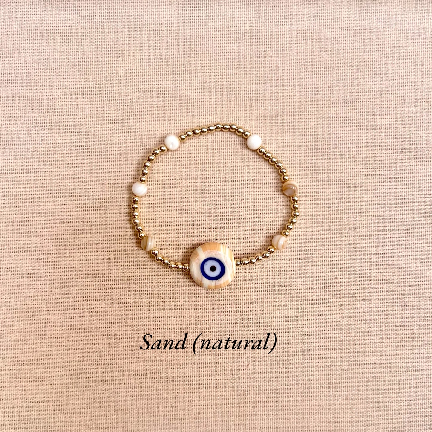Eda Gold Bauble and Gemstone Evil Eye Bracelet