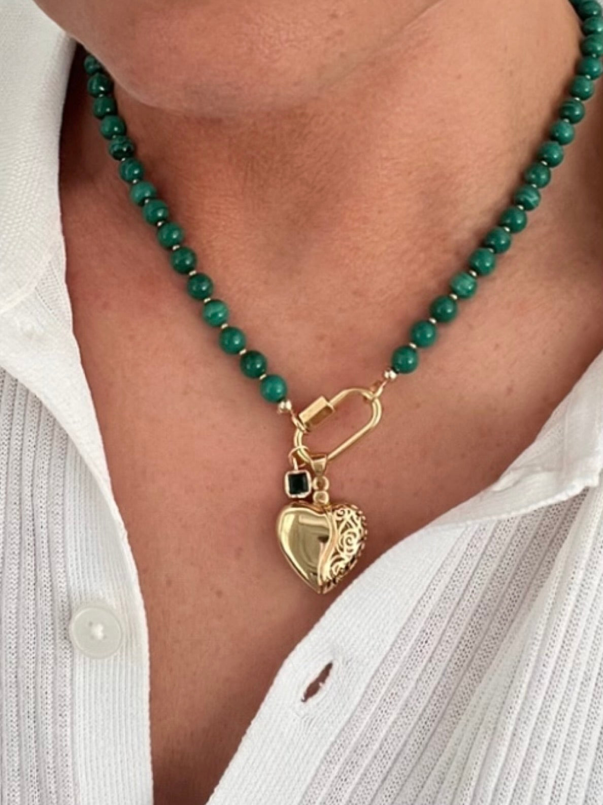 Kelly Malachite Gemstones Necklace