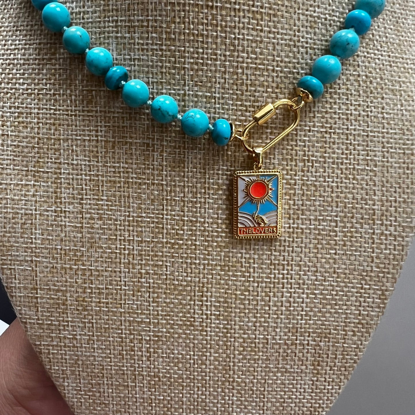 The Lovers Tarot Card Charm