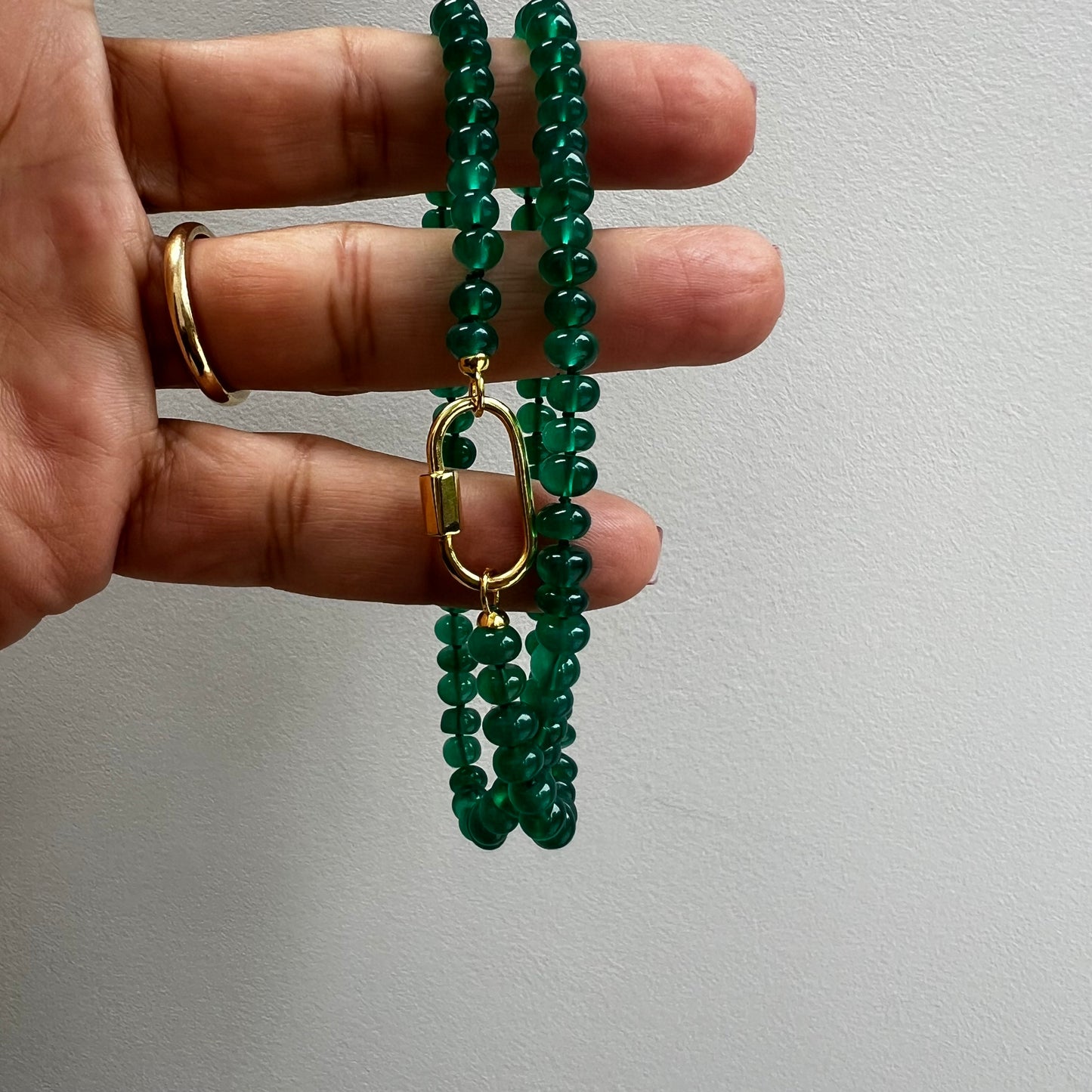 Ana-Maria Green Onyx Beaded Necklace - Confidence & Wellbeing