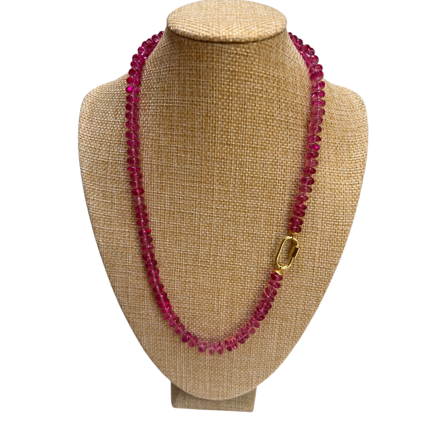Ana-Maria Hot Pink Topaz Necklace