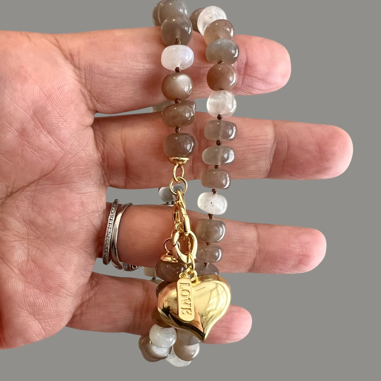 Ana-Maria Mocha Moonstone Gemstone Necklace