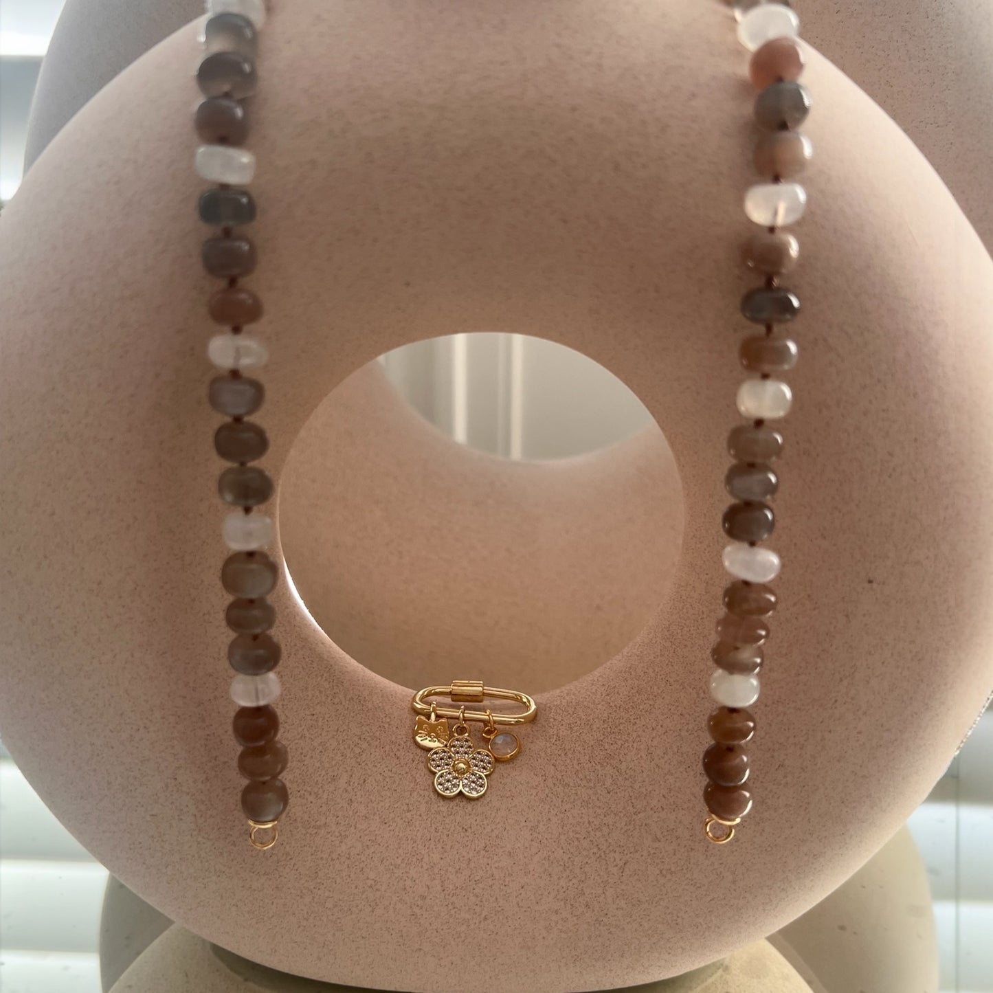 Ana-Maria Mocha Moonstone Gemstone Necklace