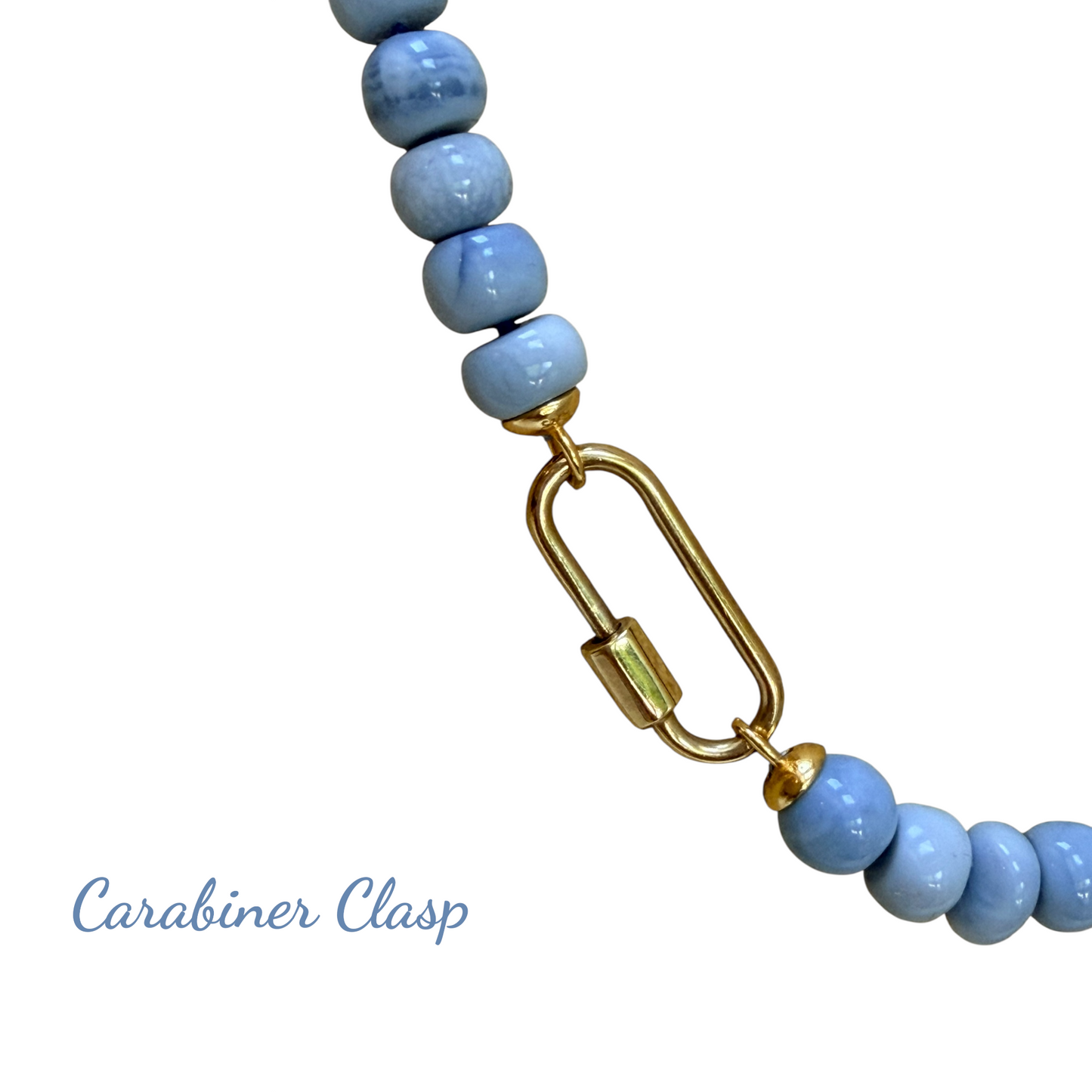 Ana-Maria Aqua Blue Beaded Opal Necklace