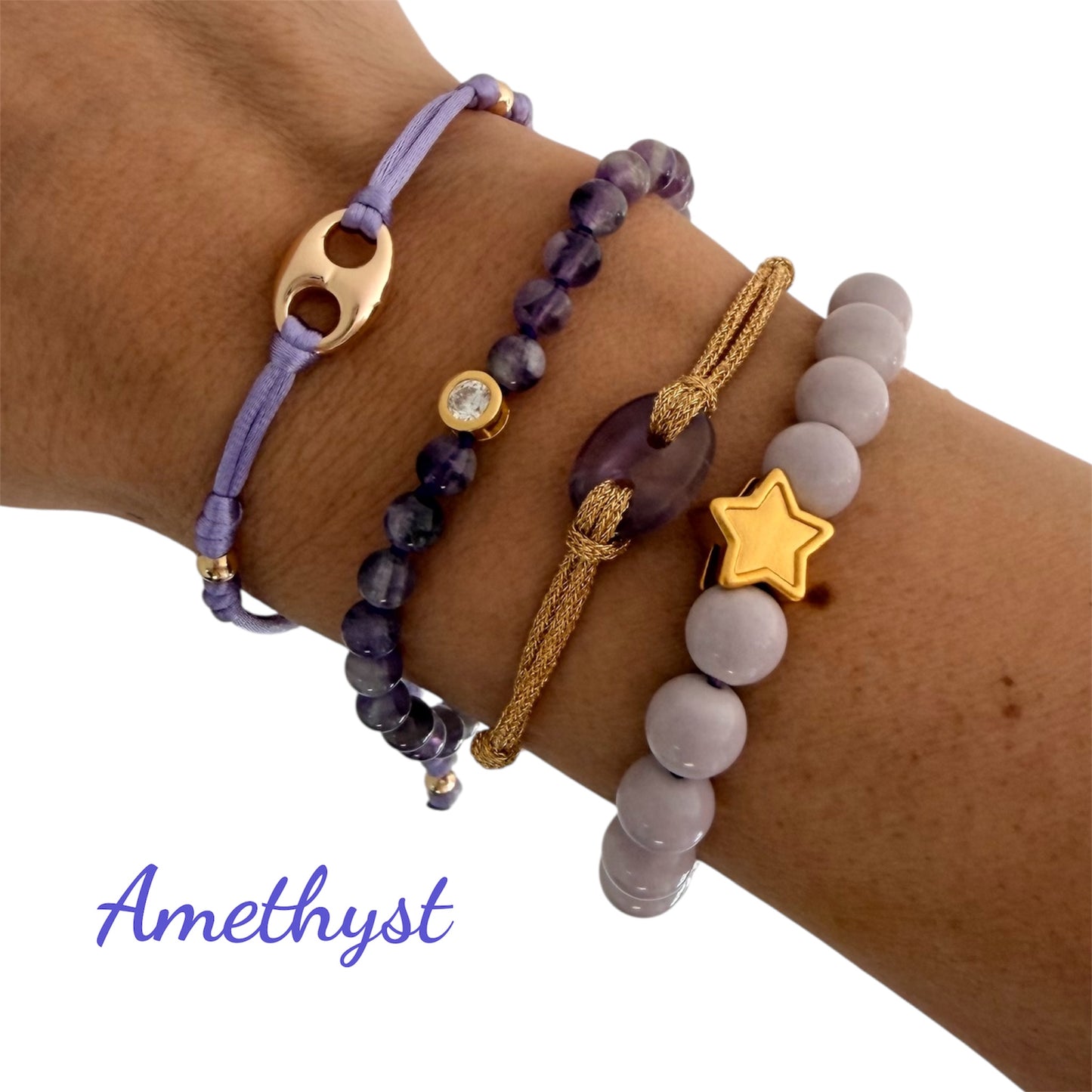 GEMMA Bean Gemstone Cord Bracelet - Energy