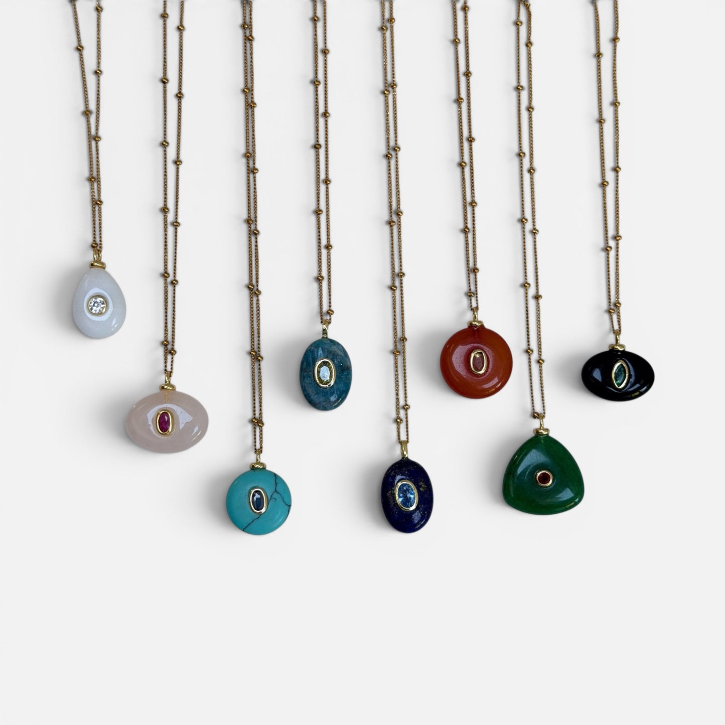 JOY - Dainty Gemstone Pendant Necklace