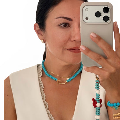 Natural Turquoise Beaded Necklace - Renewal & Wisdom