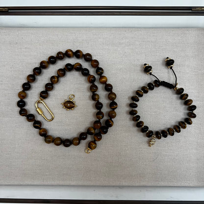 Coco (Puffs) Necklace - Tigers Eye