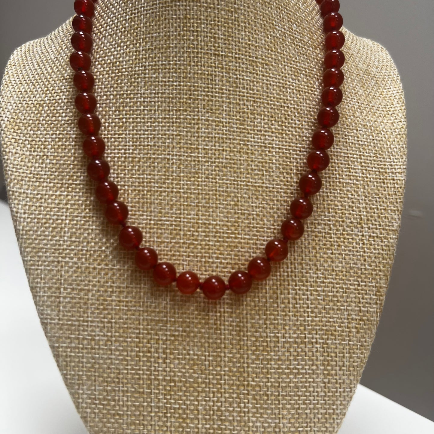 Coco (Puffs) Necklace -  Carnelian (Red)