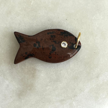 Jumbo Gemstone Fish Charms - Abundance