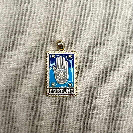 Fortune Tarot Card Charm (Blue)