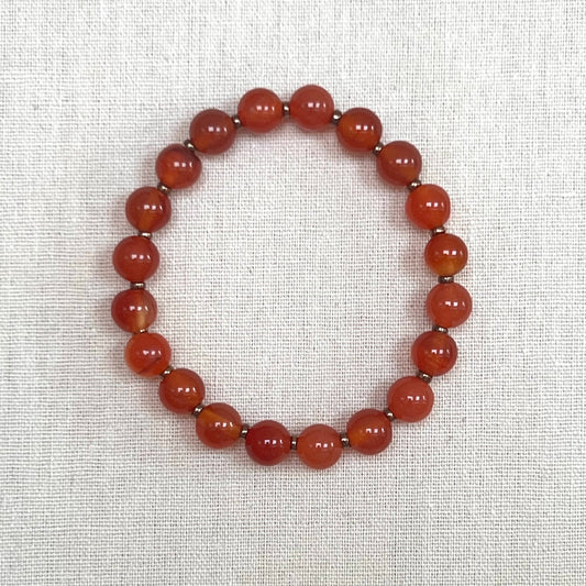Men’s Mac Bracelet - Orange Carnelian