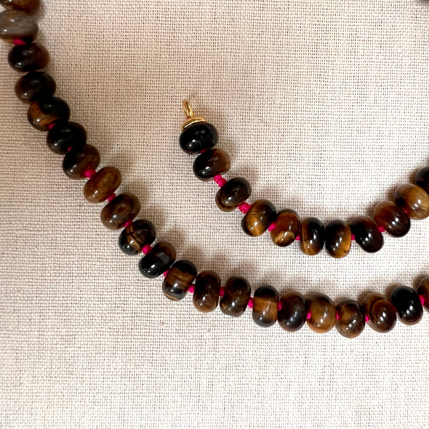 Hailey Necklace - Hand knotted with Initial Charm