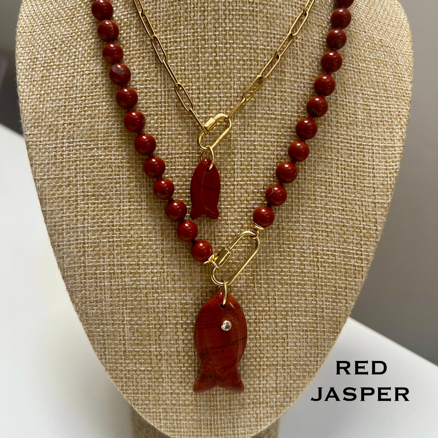 Coco Red Jasper Necklace: Endurance & Nurturing