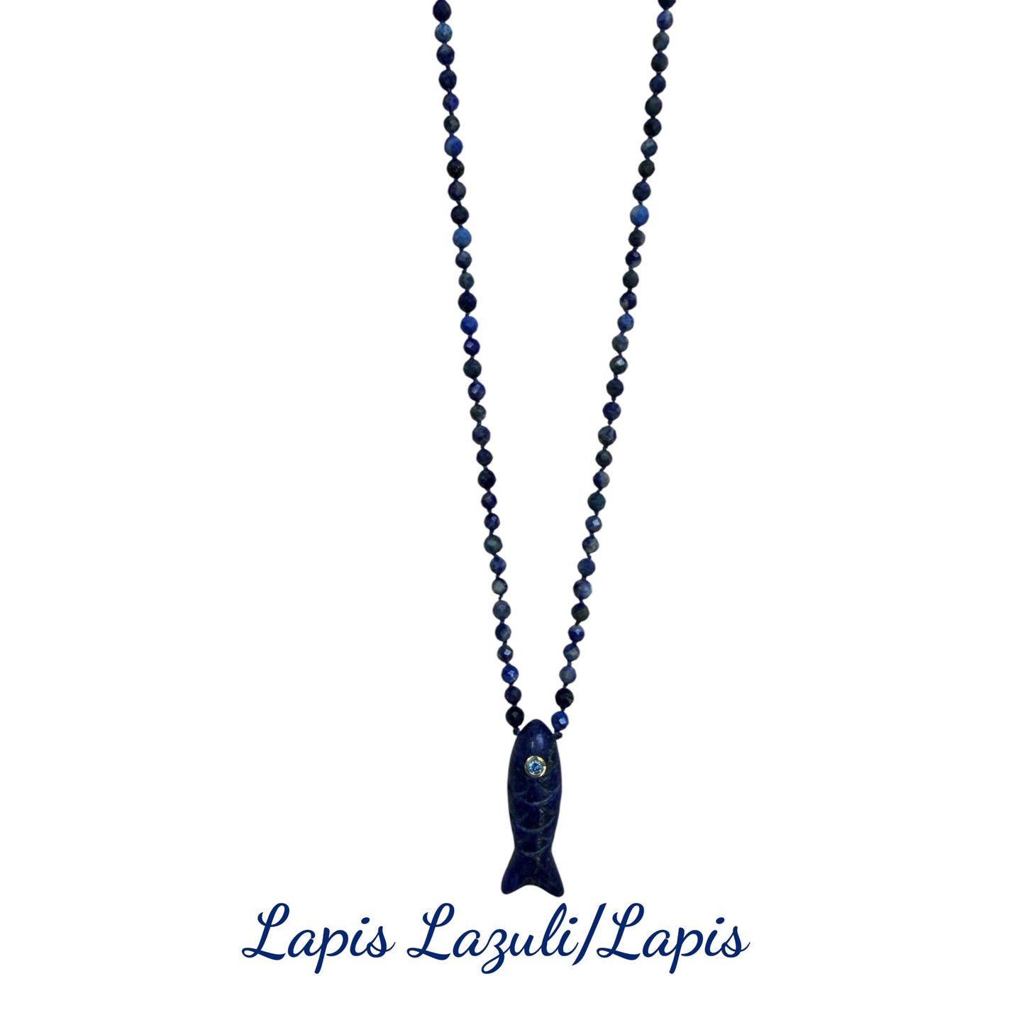 FAITH Beaded Fish Pendant Necklace - Prosperity & Abundance