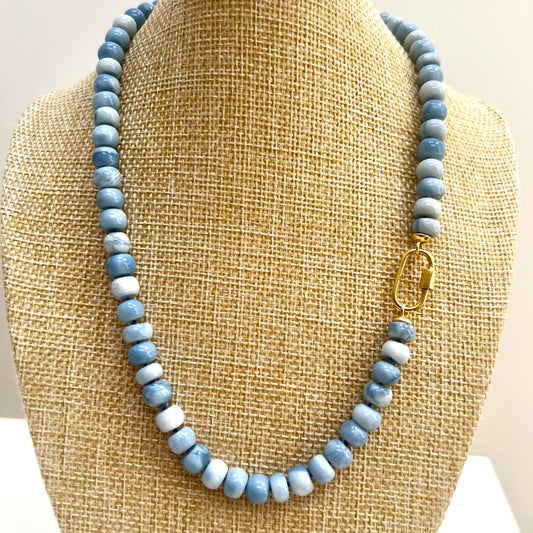 Ana-Maria Denim Blue Opal Necklace