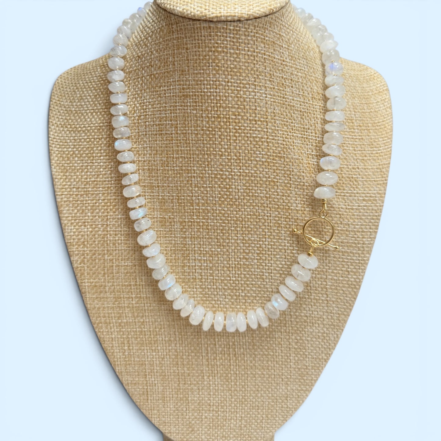 Kelly Moonstone Beaded Necklace - Intuition and Feminine Energy