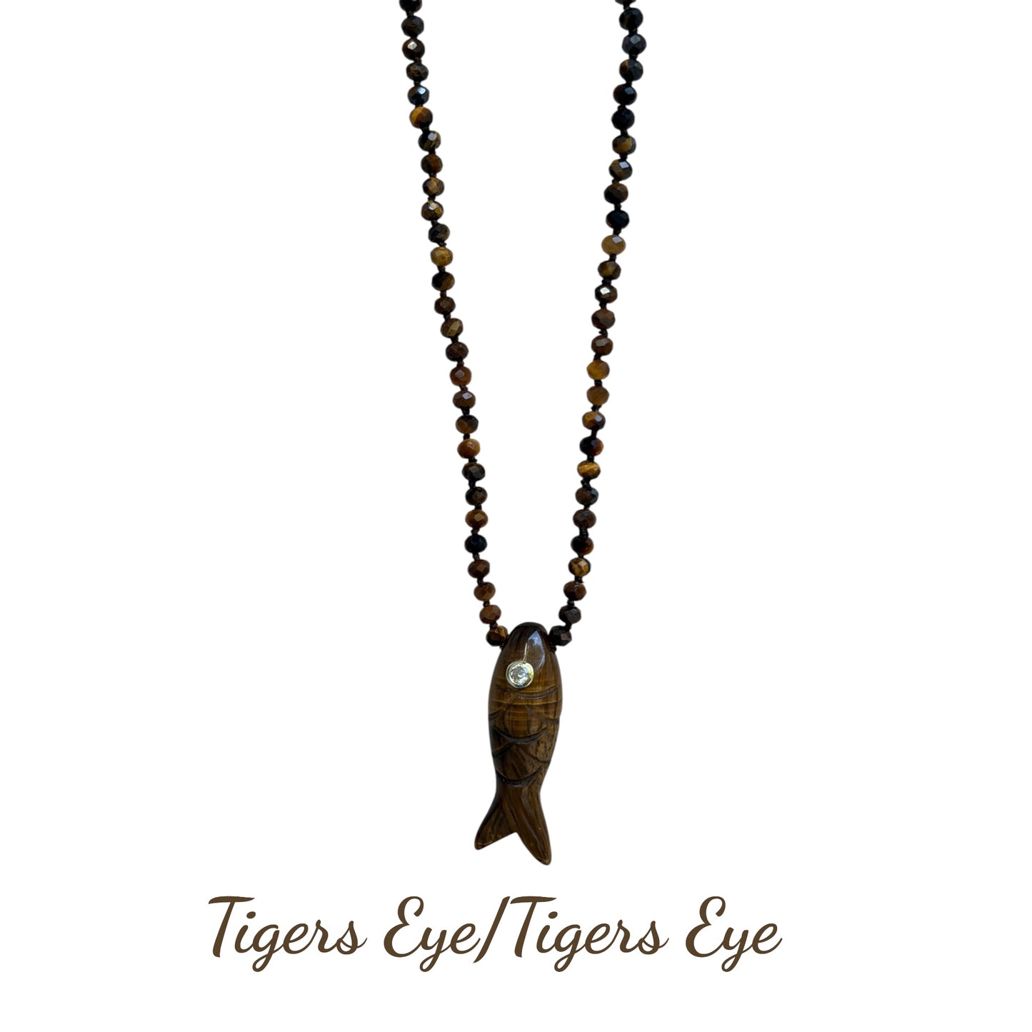 FAITH Beaded Fish Pendant Necklace - Prosperity & Abundance